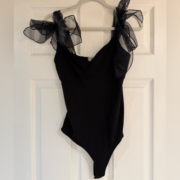 Impressions Tops - Bow Shoulder Bodysuit